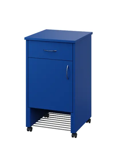 NSL - 12 HPL stolek noční k lůžku, levostranný, lamino - královská modř