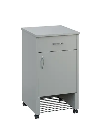 NSL - 12 HPL stolek noční k lůžku, pravostranný, lamino - šedá