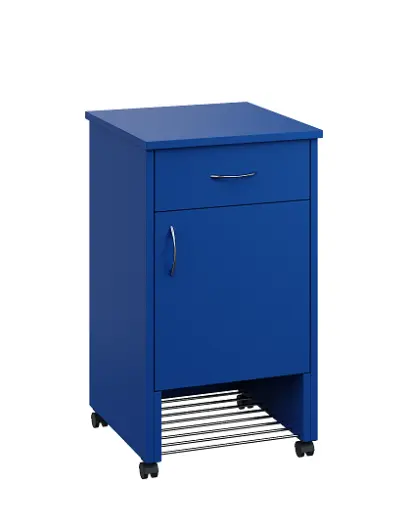 NSL - 12 HPL stolek noční k lůžku, pravostranný, lamino - královská modř