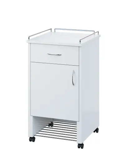 NSL - 12 KO stolek noční k lůžku, levostranný, lamino - bílá