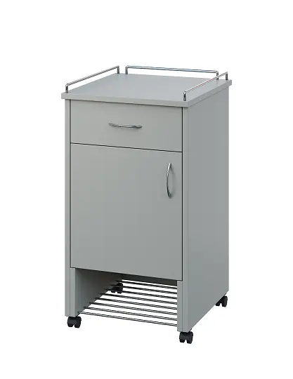 NSL - 12 KO stolek noční k lůžku, levostranný, lamino - šedá