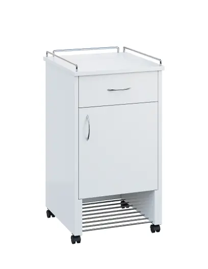 NSL - 12 KO stolek noční k lůžku, pravostranný, lamino - bílá