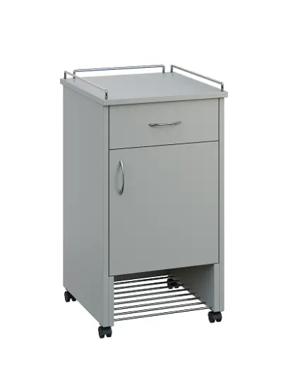 NSL - 12 KO stolek noční k lůžku, pravostranný, lamino - šedá