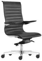 LEON křeslo kancelářské, černá kůže
