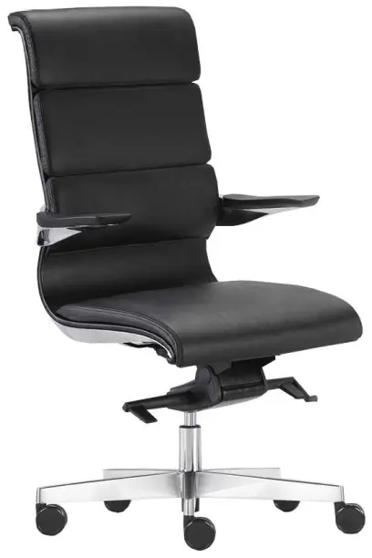 DYLAN křeslo kancelářské, černá kůže