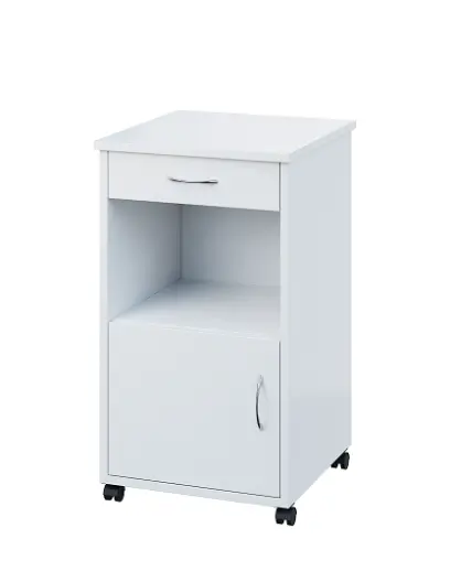 NSL - 17 stolek noční k lůžku, levostranný, lamino - bílá