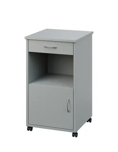 NSL - 17 stolek noční k lůžku, levostranný, lamino - šedá