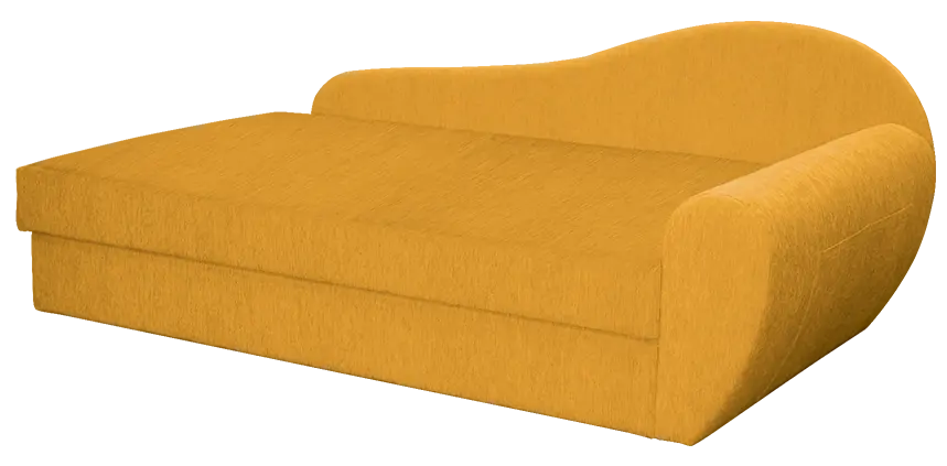 MATYLDA rošt, válenda celočalouněná, koženka OTO T 5 - koženka žluto-oranžová