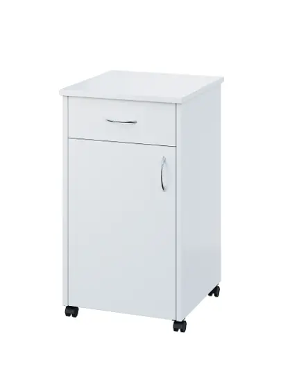 NSL - 14 HPL stolek noční k lůžku, levostranný lamino - bílá