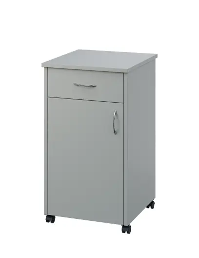 NSL - 14 HPL stolek noční k lůžku, levostranný lamino - šedá