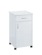 NSL - 14 HPL stolek noční k lůžku, pravostranný lamino - bílá