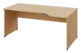 EZL 18 - 184 stůl kancelářský, rohový, pravý, dřevěná podnož, deska 18 mm, široký 1800 mm, bříza světlá