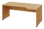 EZL 18 - 184 stůl kancelářský, rohový, pravý, dřevěná podnož, deska 18 mm, široký 1800 mm, javor horský
