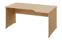 EZL 18 - 164 stůl kancelářský, rohový, pravý, dřevěná podnož, deska 18 mm, široký 1600 mm, bříza světlá
