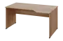 EZL 28 - 164 stůl kancelářský, rohový, pravý, dřevěná podnož, deska 25 mm, široký 1600 mm, dub bardolino