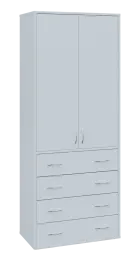 OV 5 - 84ZD kancelářská skříň, 2-dveřová/zásuvky, 1800x800x400, bílá