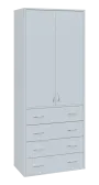 OV 5 - 84ZD kancelářská skříň, 2-dveřová/zásuvky, 1800x800x400, bílá