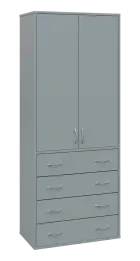 OV 5 - 84ZD kancelářská skříň, 2-dveřová/zásuvky, 1800x800x400, šedá