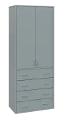 OV 5 - 84ZD kancelářská skříň, 2-dveřová/zásuvky, 1800x800x400, šedá