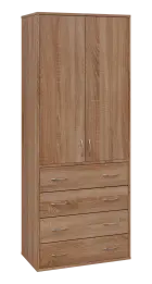 OV 5 - 84ZD kancelářská skříň, 2-dveřová/zásuvky, 1800x800x400, dub bardolino
