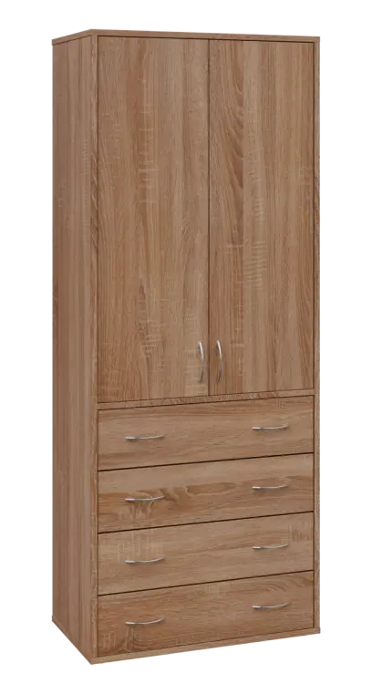 OV 5 - 84ZD kancelářská skříň, 2-dveřová/zásuvky, 1800x800x400, dub bardolino