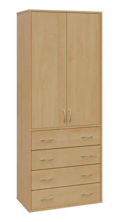 OV 5 - 84ZD kancelářská skříň, 2-dveřová/zásuvky, 1800x800x400, javor horský