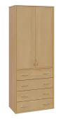 OV 5 - 84ZD kancelářská skříň, 2-dveřová/zásuvky, 1800x800x400, javor horský
