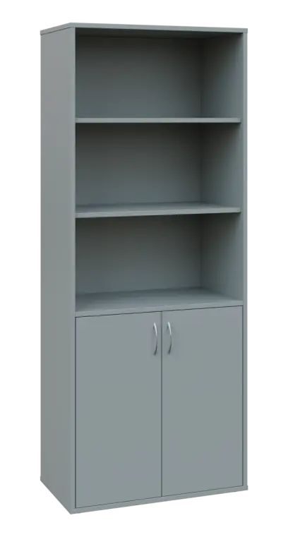 OV 5 - 8DN3 kancelářská skříň, 2-dveřová/nika, 1800x800x400, šedá