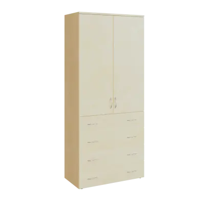 N 5 - 84ZD skříň vysoká 2-dveřová/zásuvky lamino - bříza irská