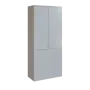 N 5 - 84ZD skříň vysoká 2-dveřová/zásuvky lamino - šedá