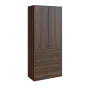 N 5 - 84ZD skříň vysoká 2-dveřová/zásuvky lamino - ořech královský