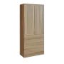 N 5 - 84ZD skříň vysoká 2-dveřová/zásuvky lamino - ořech světlý