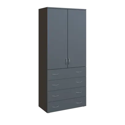 N 5 - 84ZD skříň vysoká 2-dveřová/zásuvky lamino - antracit