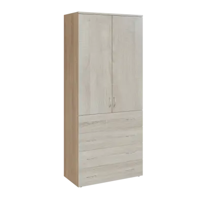 N 5 - 84ZD skříň vysoká 2-dveřová/zásuvky lamino - dub bardolino