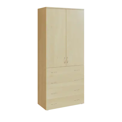 N 5 - 84ZD skříň vysoká 2-dveřová/zásuvky lamino - javor horský