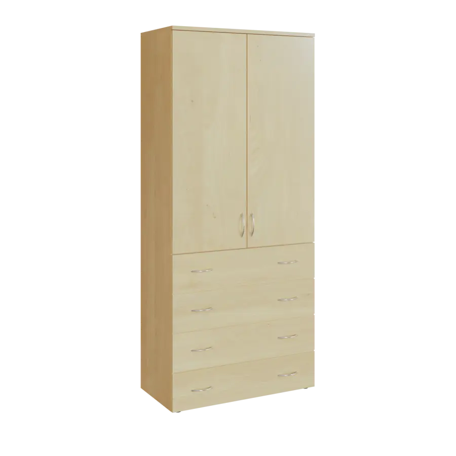 N 5 - 84ZD skříň vysoká 2-dveřová/zásuvky lamino - javor horský