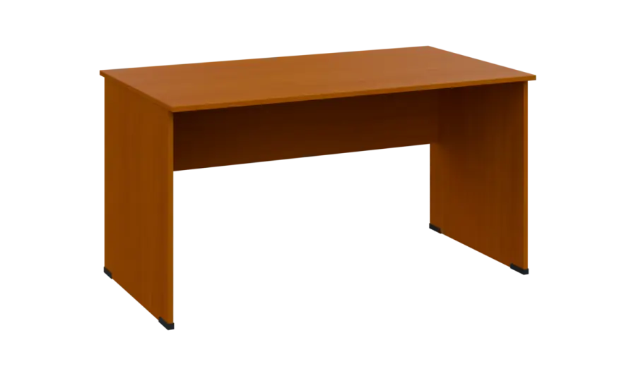 TP 8 - 14 stůl kancelářský, dřevěná podnož, deska 18 mm, široký 1400 mm, třešeň šumavská