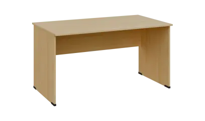 TP 8 - 14 stůl kancelářský, dřevěná podnož, deska 18 mm, široký 1400 mm, javor horský