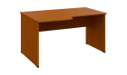 TR 8 - 146 stůl kancelářský, rohový, levý, dřevěná podnož, deska 18 mm, široký 1400 mm, třešeň šumav