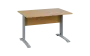 OPK 28 - 12 stůl kancelářský, kovová podnož stříbrná, deska 25 mm, široký 1200 mm, javor horský