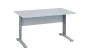 OPK 28 - 14 stůl kancelářský, kovová podnož stříbrná, deska 25 mm, široký 1400 mm, bílá