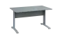 OPK 28 - 14 stůl kancelářský, kovová podnož stříbrná, deska 25 mm, široký 1400 mm, šedá