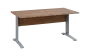 OPK 28 - 16 stůl kancelářský, kovová podnož stříbrná, deska 25 mm, široký 1600 mm, dub bardolino