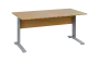 OPK 28 - 16 stůl kancelářský, kovová podnož stříbrná, deska 25 mm, široký 1600 mm, javor horský