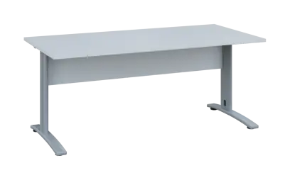 OPK 28 - 18 stůl kancelářský, kovová podnož stříbrná, deska 25 mm, široký 1800 mm, bílá OPK 28 - 18 stůl kancelářský, kovová podnož stříbrná, deska 25 mm, široký 1800 mm, bílá