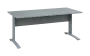 OPK 28 - 18 stůl kancelářský, kovová podnož stříbrná, deska 25 mm, široký 1800 mm, šedá