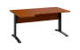 ORK 28 - 164 stůl kancelářský, rohový, levý, kovová podnož černá, deska 25 mm, široký 1600 mm, třešeň šumavská