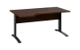 ORK 28 - 164 stůl kancelářský, rohový, levý, kovová podnož černá, deska 25 mm, široký 1600 mm, ořech královský