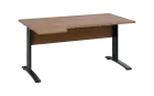 ORK 28 - 164 stůl kancelářský, rohový, levý, kovová podnož černá, deska 25 mm, široký 1600 mm, dub b