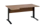 ORK 28 - 164 stůl kancelářský, rohový, levý, kovová podnož černá, deska 25 mm, široký 1600 mm, dub bardolino
